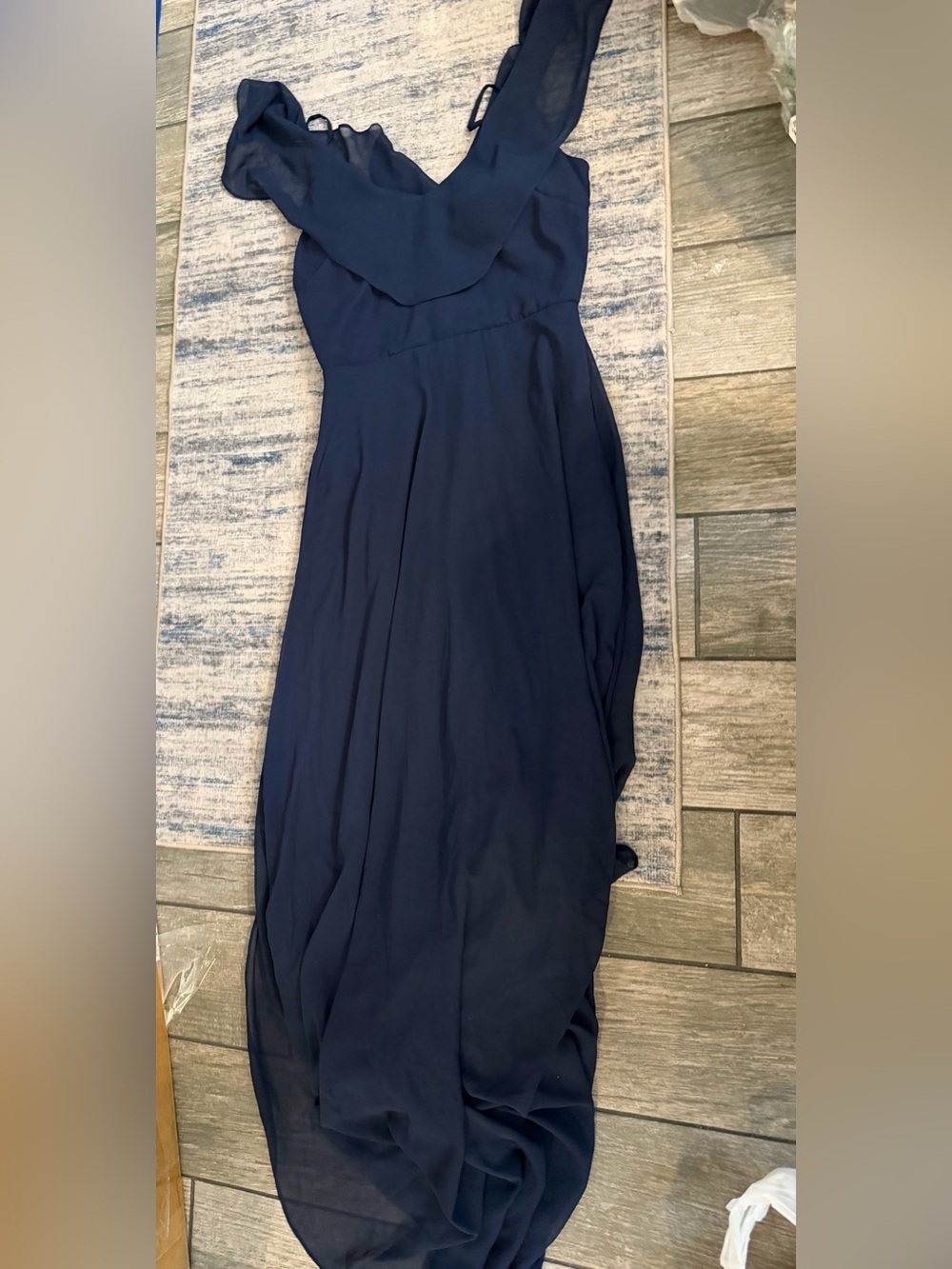 Birdy Grey Ruffle Top Maxi Dress